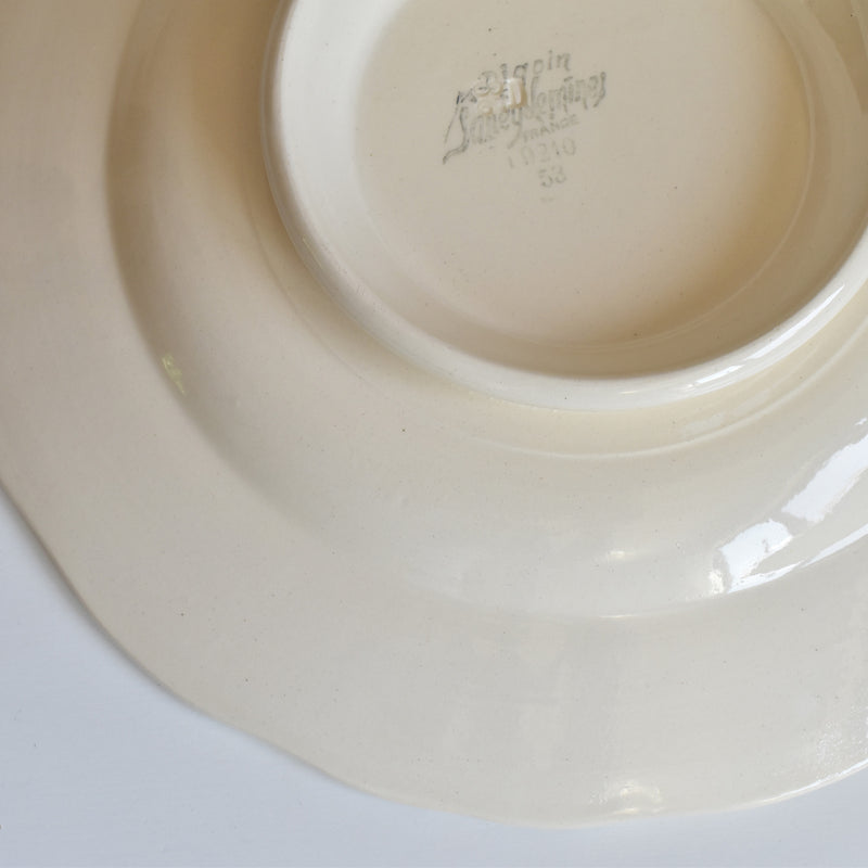 Vintage Footed Plate, Digoin & Sarreguemines "Arromanches" A
