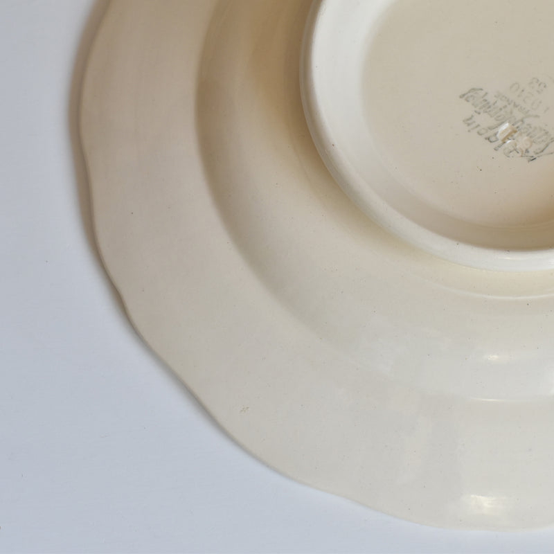 Vintage Footed Plate, Digoin & Sarreguemines "Arromanches" A