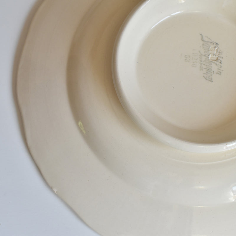 Vintage Footed Plate, Digoin & Sarreguemines "Arromanches" A
