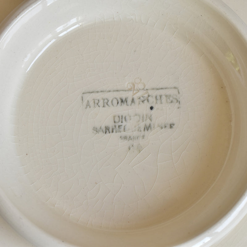 Vintage Pedestal Plate Digoin & Sarreguemines Arromanches B