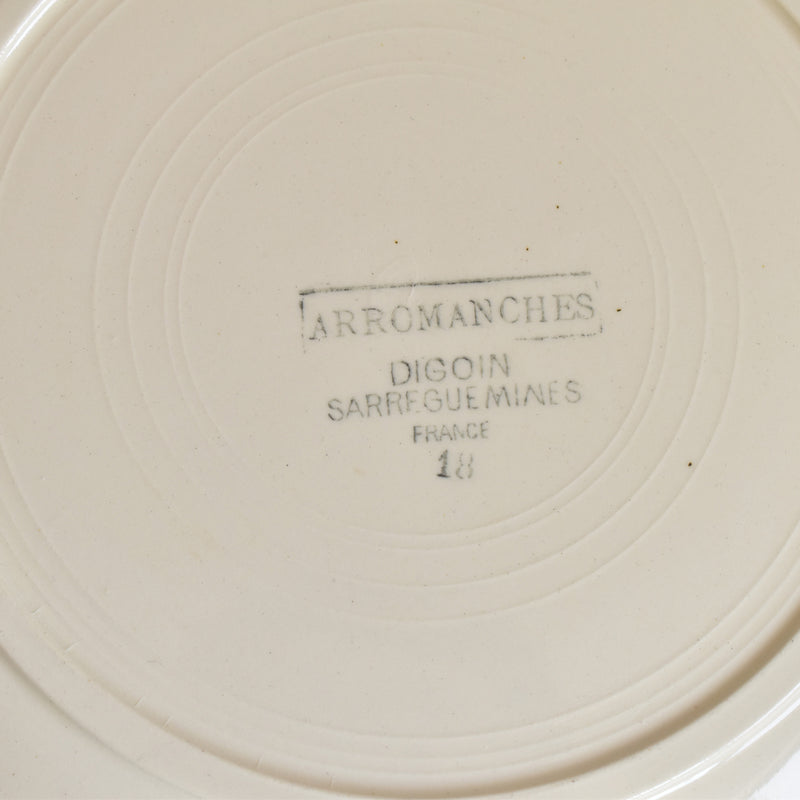 Vintage Plate Digoin & Sarreguemines Arromanches A
