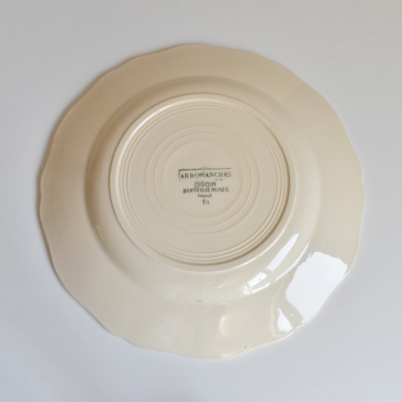 Vintage plate Digoin & Sarreguemines Arromanches F