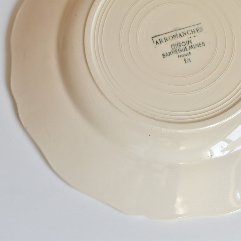 Vintage plate Digoin & Sarreguemines Arromanches F
