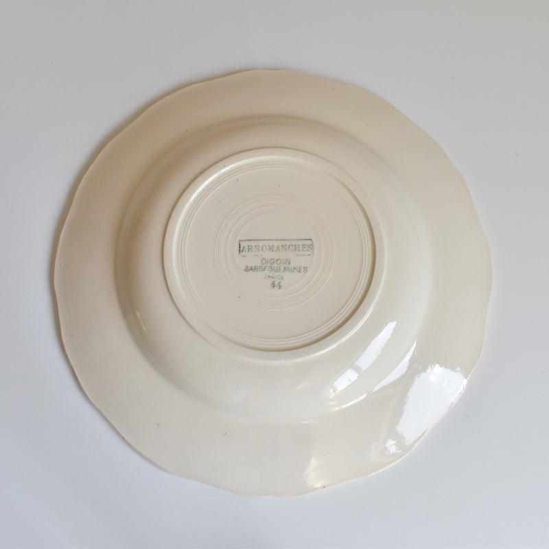 Vintage Deep Plate Digoin & Sarreguemines Arromanches A