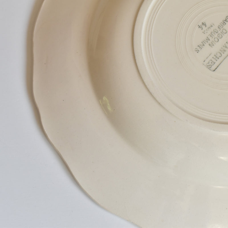 Vintage Deep Plate Digoin & Sarreguemines Arromanches A