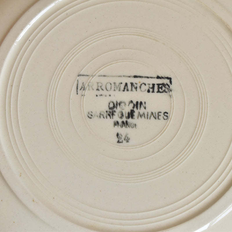 Vintage Deep Plate, Digoin & Sarreguemines, Arromanches B