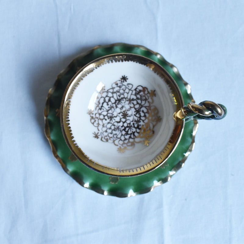 ア.ドラサンヴァル A.Dressinval ミニカップ＆ソーサー 3cm ライトグリーン