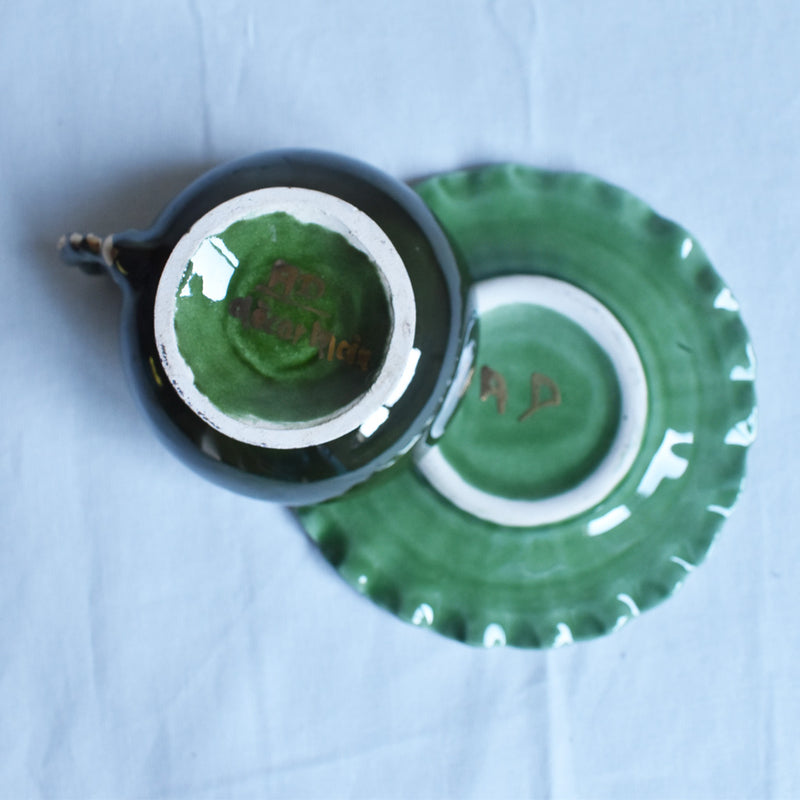 ア.ドラサンヴァル A.Dressinval ミニカップ＆ソーサー 3cm ライトグリーン