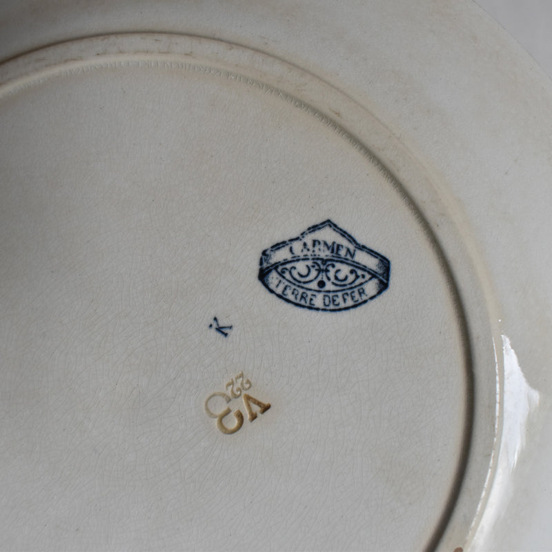 Antique Plate - U&C Sarreguemines "Carmen B"