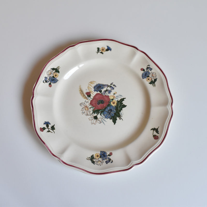 Vintage Dessert Plate, Sarreguemines, Agreste