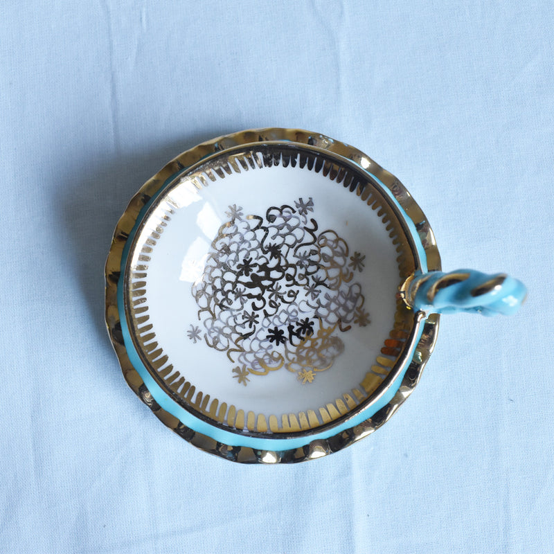 ア.ドラサンヴァル A.Dressinval ミニカップ＆ソーサー 3cm ライトブルー A