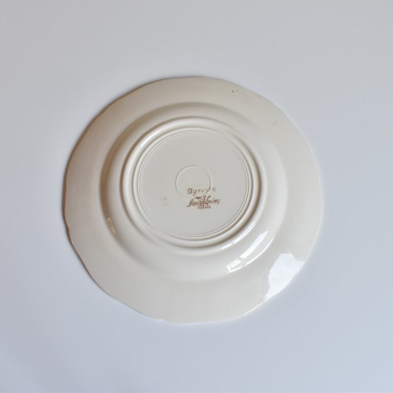 Vintage Dessert Plate, Sarreguemines, Agreste