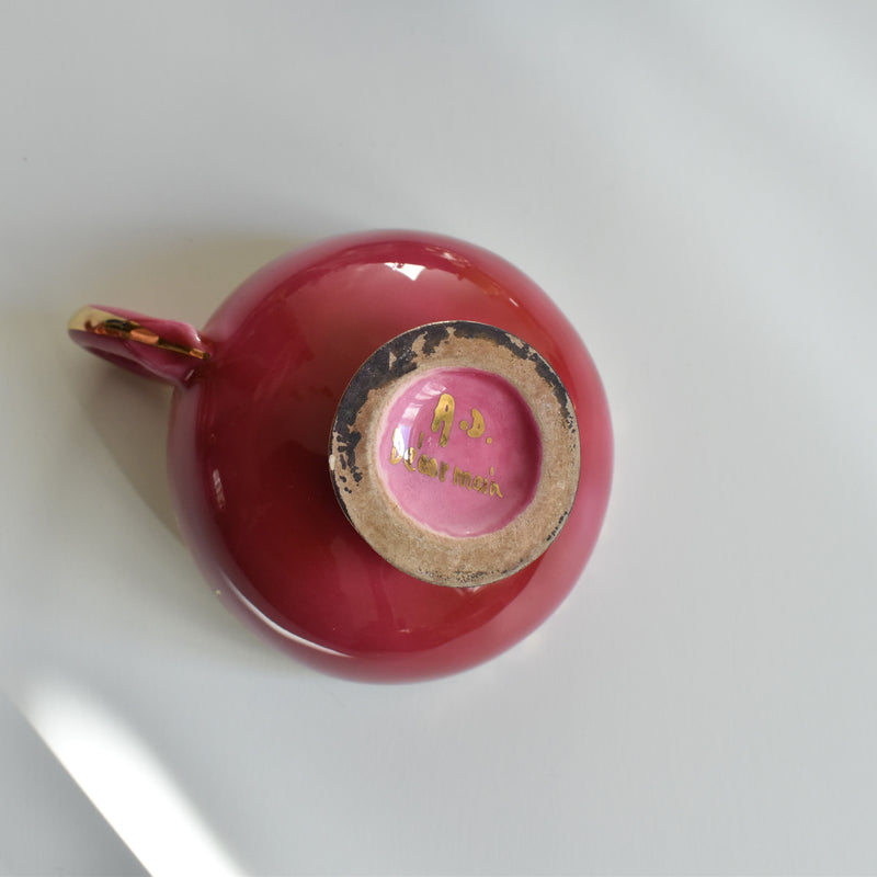 ア.ドラサンヴァル A.Dressinval コーヒーカップ＆ソーサー Pink B