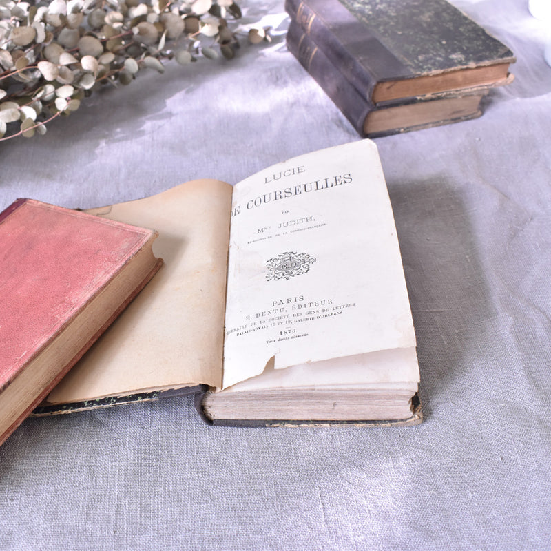 Antique book: "Lucie de Courseulles"