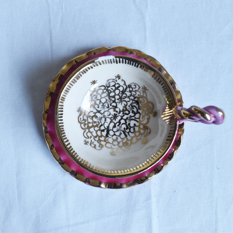 ア.ドラサンヴァル A.Dressinval ミニカップ＆ソーサー 3cm ピンク C