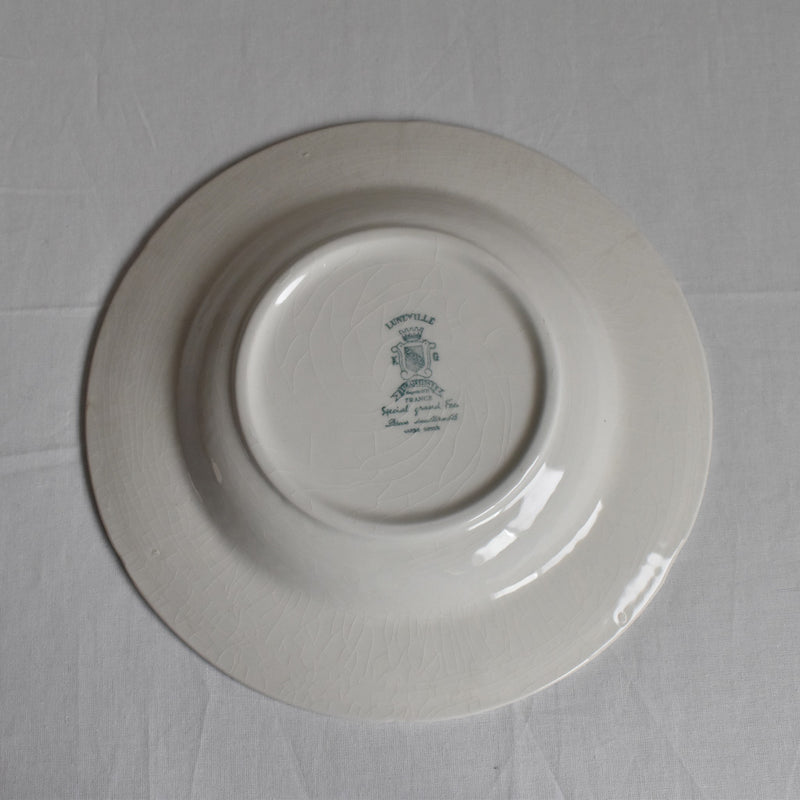 Antique Deep Dish Lunéville Grand Feu Tradition G