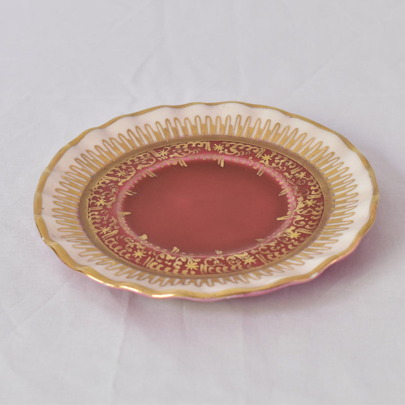 ア.ドラサンヴァル A.Dressinval チョコレートカップ＆ソーサー ピンク B