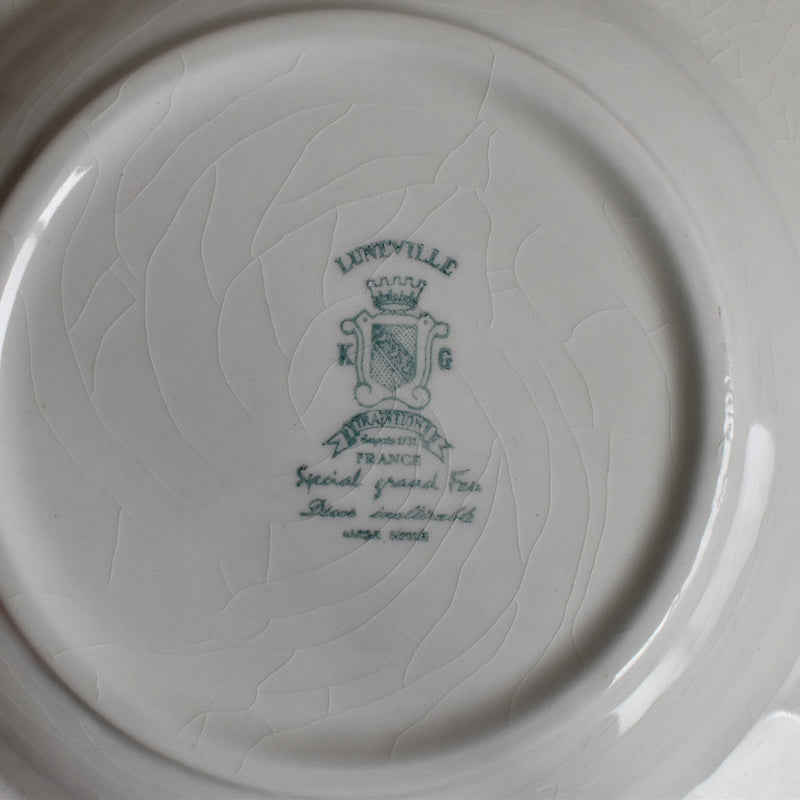 Antique Deep Dish Lunéville Grand Feu Tradition G
