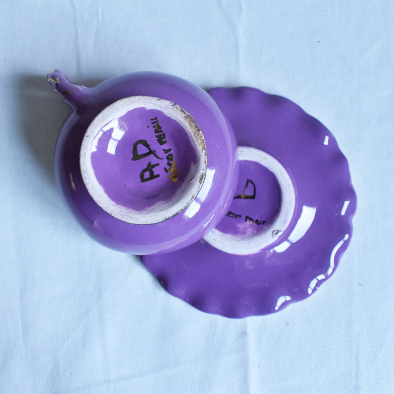 ア.ドラサンヴァル A.Dressinval ミニカップ＆ソーサー 3cm パープル A