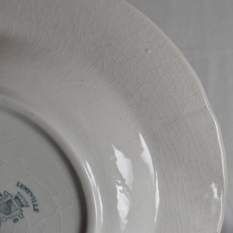Antique Deep Dish Lunéville Grand Feu Tradition G