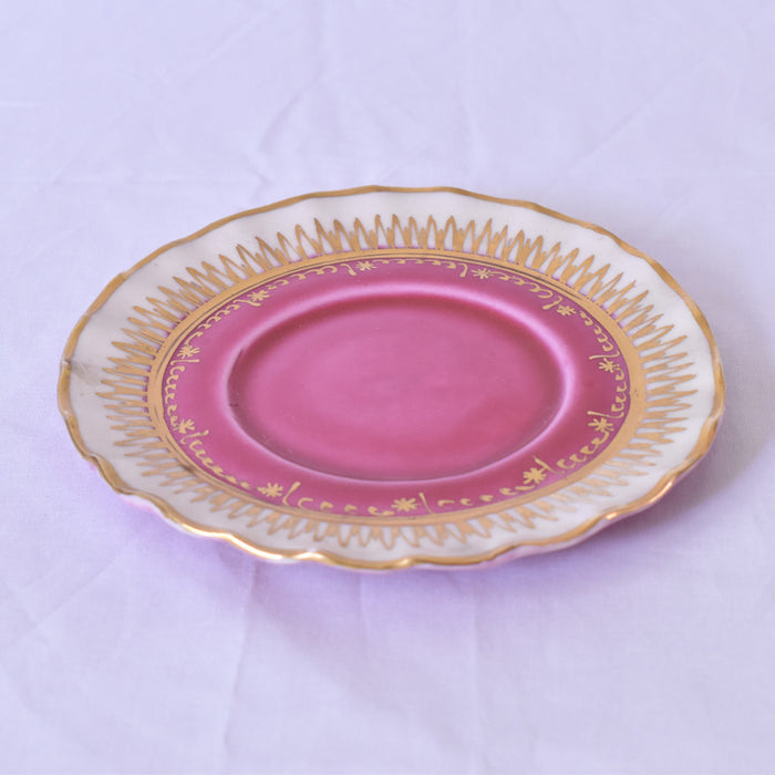 ア.ドラサンヴァル　A.Dressinval 　チョコレートカップ ＆ソーサー　ピンク　C