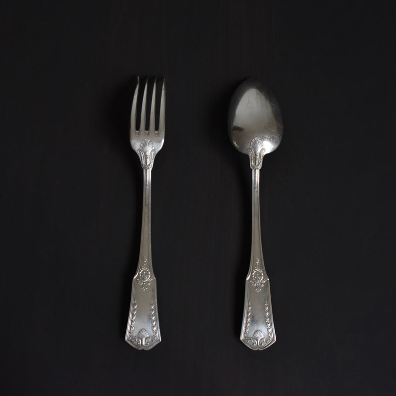 Vintage Folk & Spoon Set Ruban