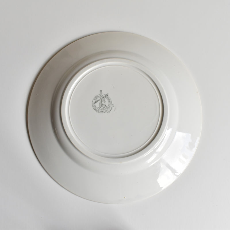 Vintage Plate Moulin des Loups Rose B
