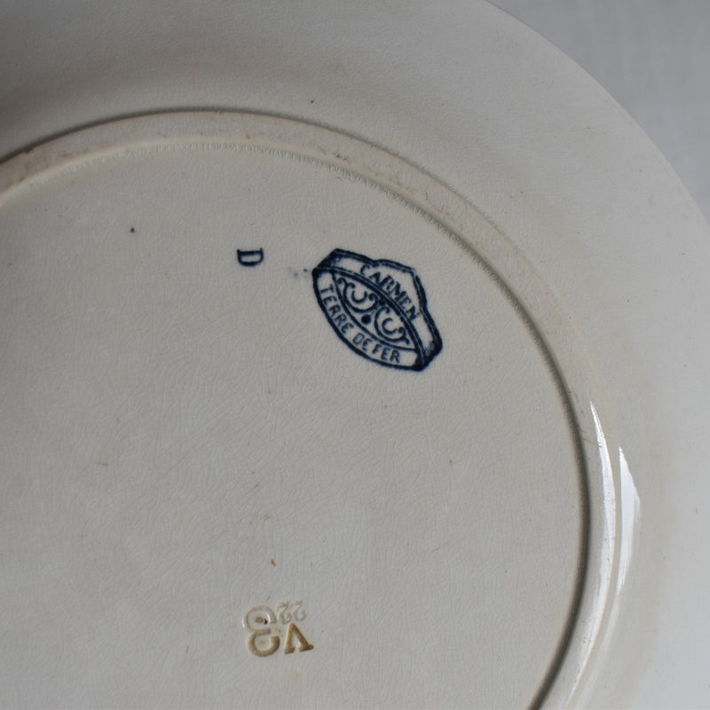 Antique Plate - U&C Sarreguemines Carmen C