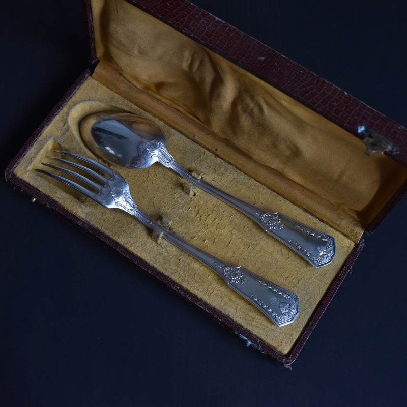 Vintage Folk & Spoon Set Ruban