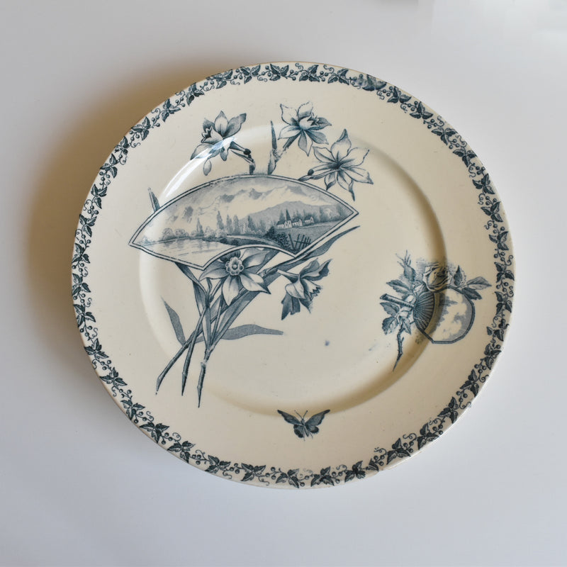 Antique pedestal plate - Badonviller