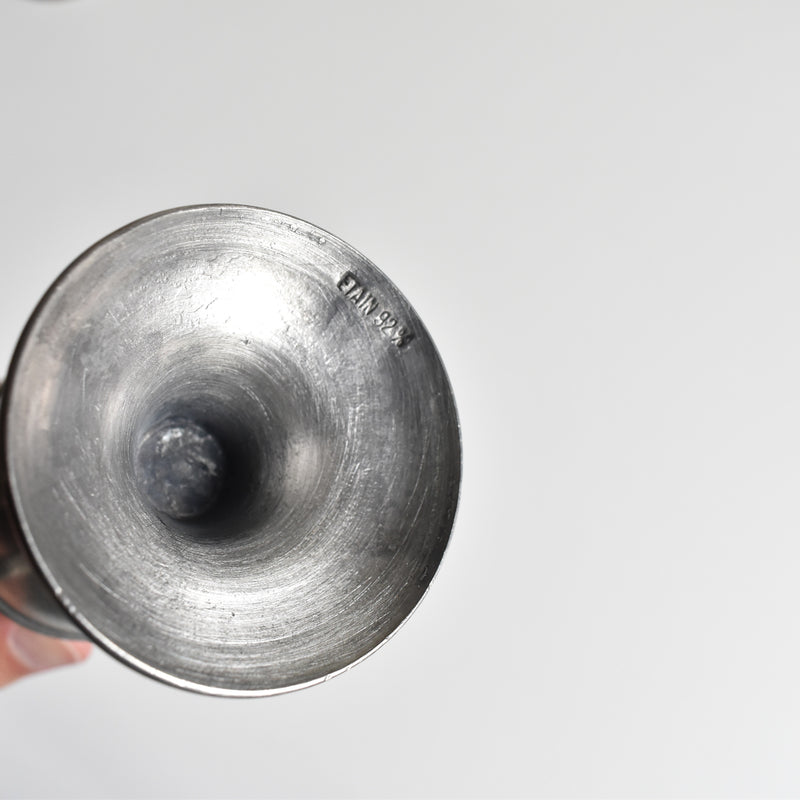 Vintage Pewter Flower Vase 19 cm