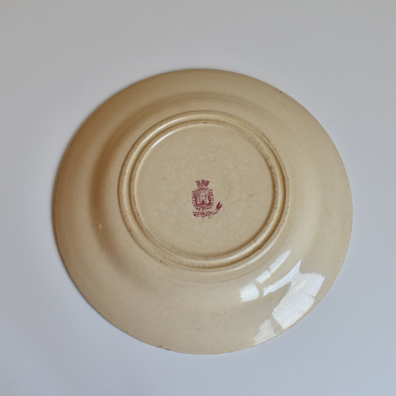 Antique Plate Gien Chardons (Thistle)