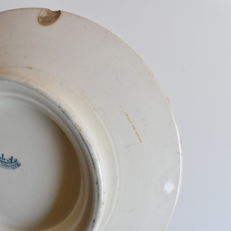 Antique pedestal plate - Badonviller