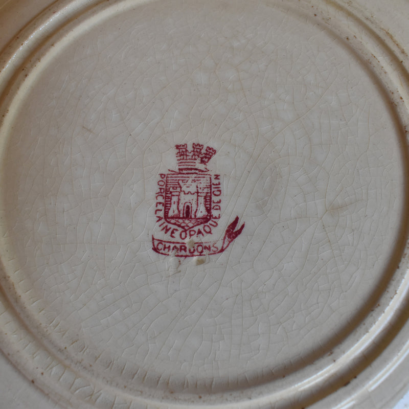 Antique Plate Gien Chardons (Thistle)