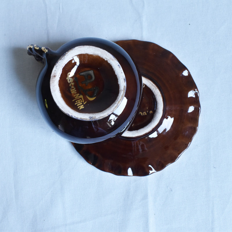 ア.ドラサンヴァル A.Dressinval ミニカップ＆ソーサー 3cm ブラウン A