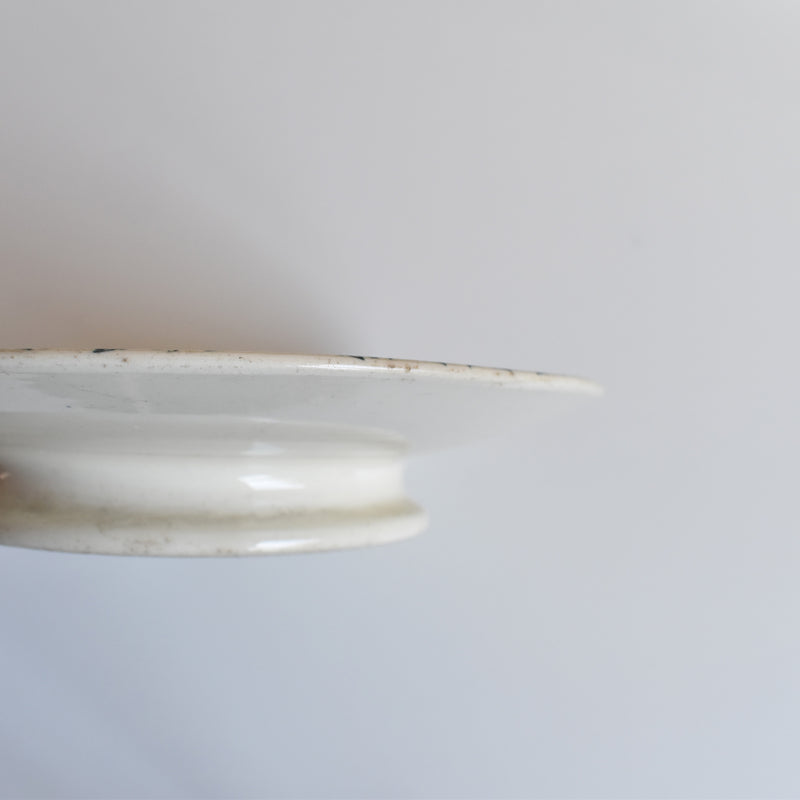 Antique pedestal plate - Badonviller