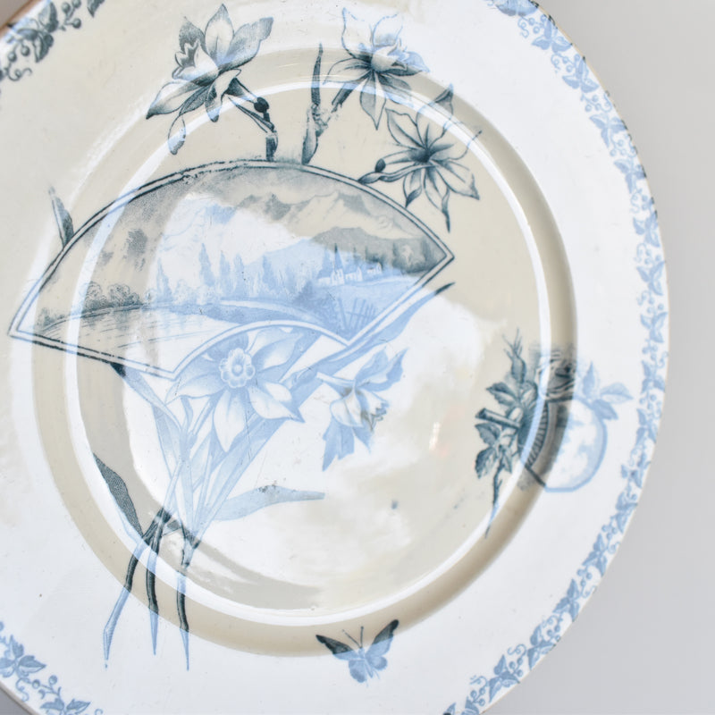 Antique pedestal plate - Badonviller