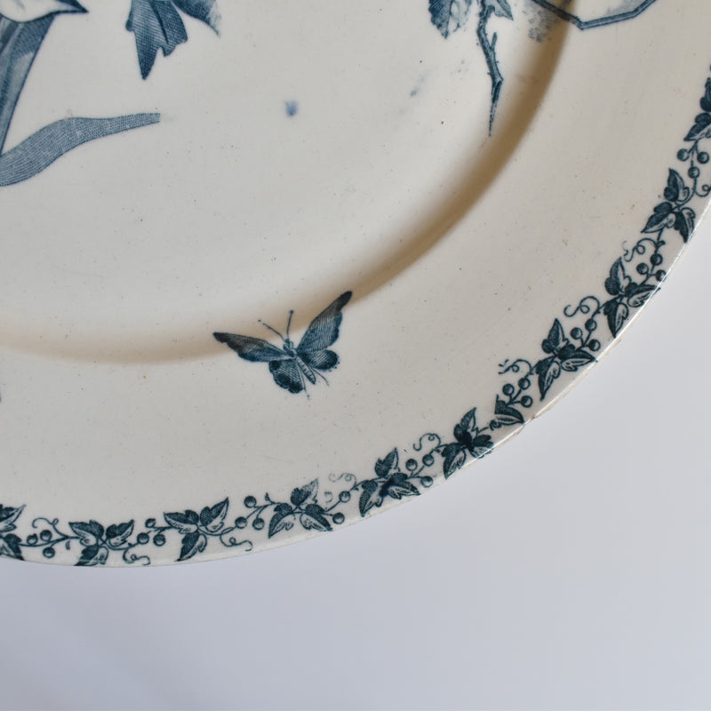 Antique pedestal plate - Badonviller