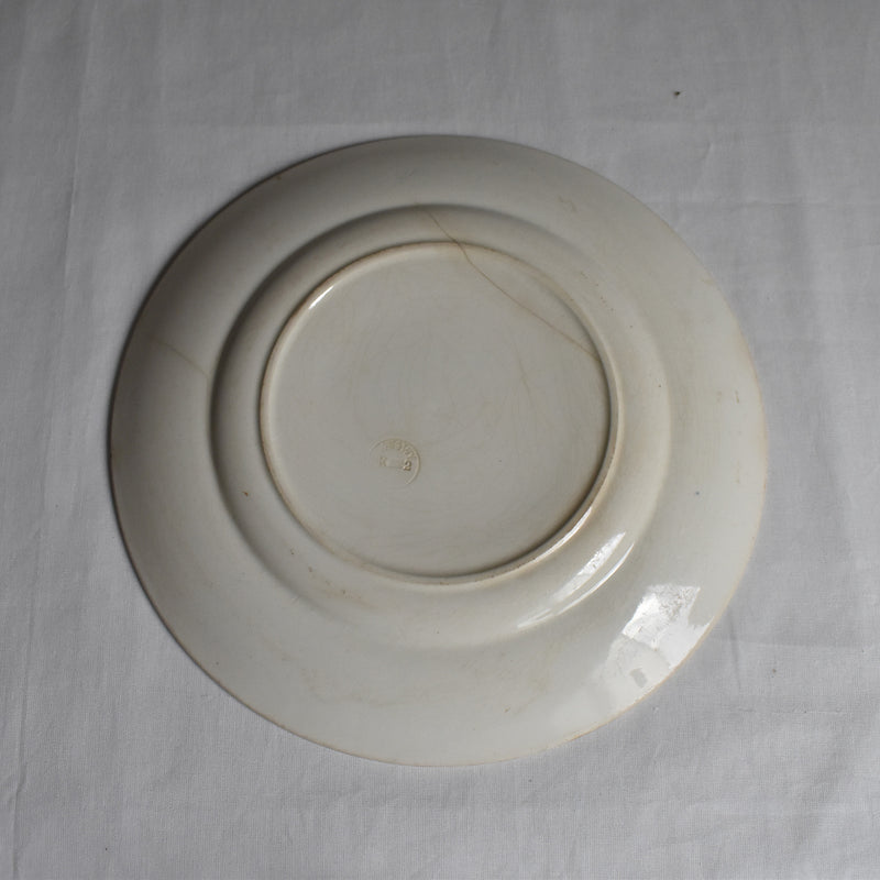 Antique Plate Longwy Iris