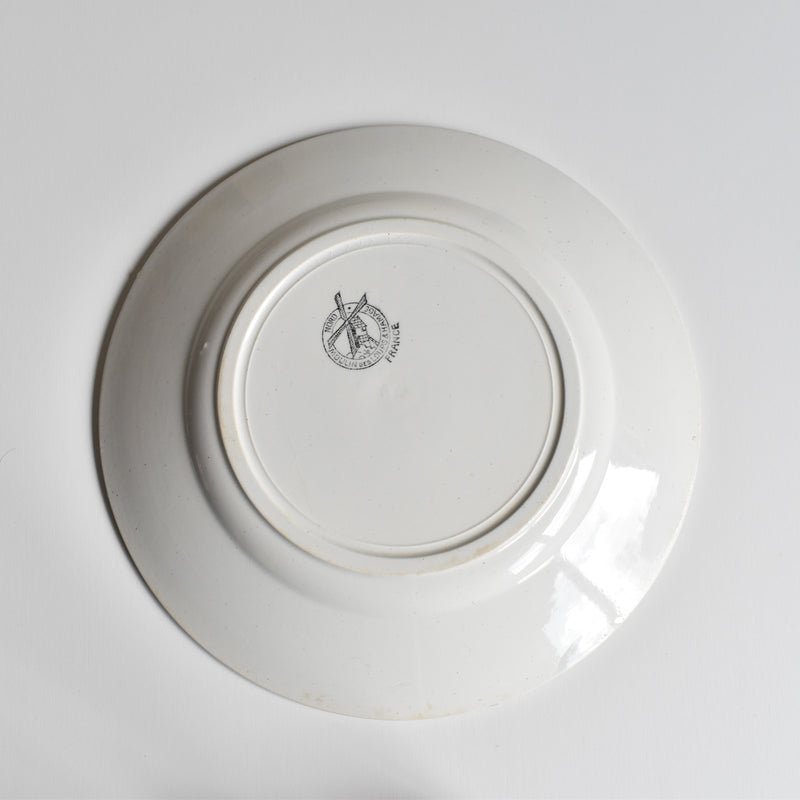 Vintage plate Moulin des Loups Rose C