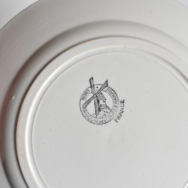 Vintage plate Moulin des Loups Rose C