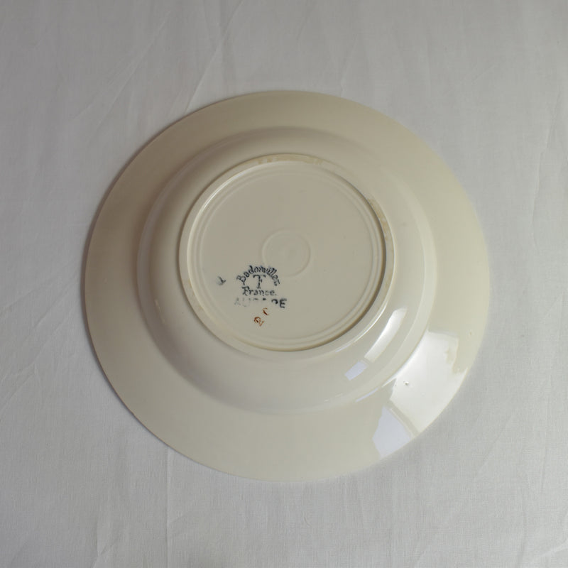 Antique Deep Plate, Badonviller Aurore A