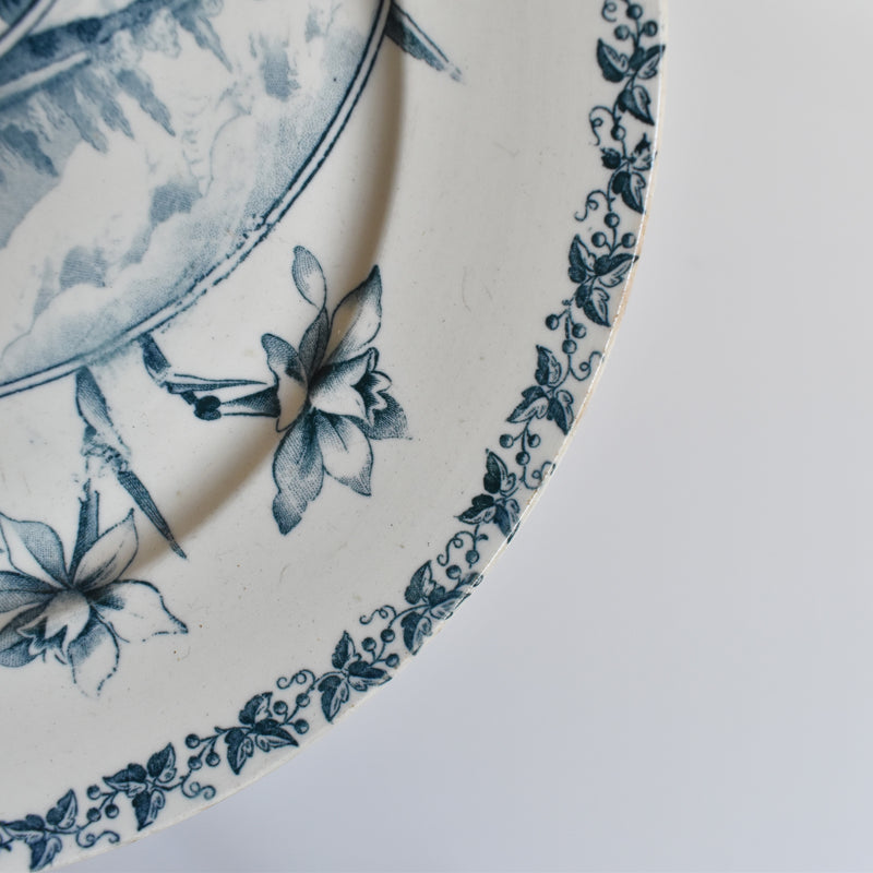 Antique pedestal plate - Badonviller