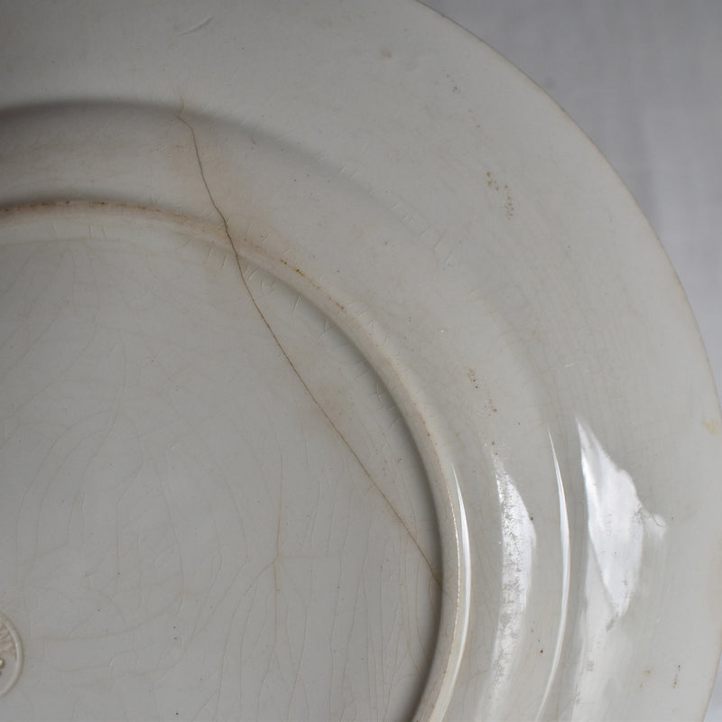 Antique Plate Longwy Iris