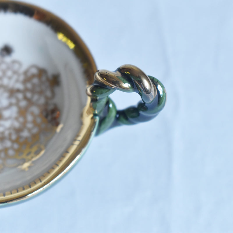 ア.ドラサンヴァル A.Dressinval ミニカップ＆ソーサー 3cm ライトグリーン