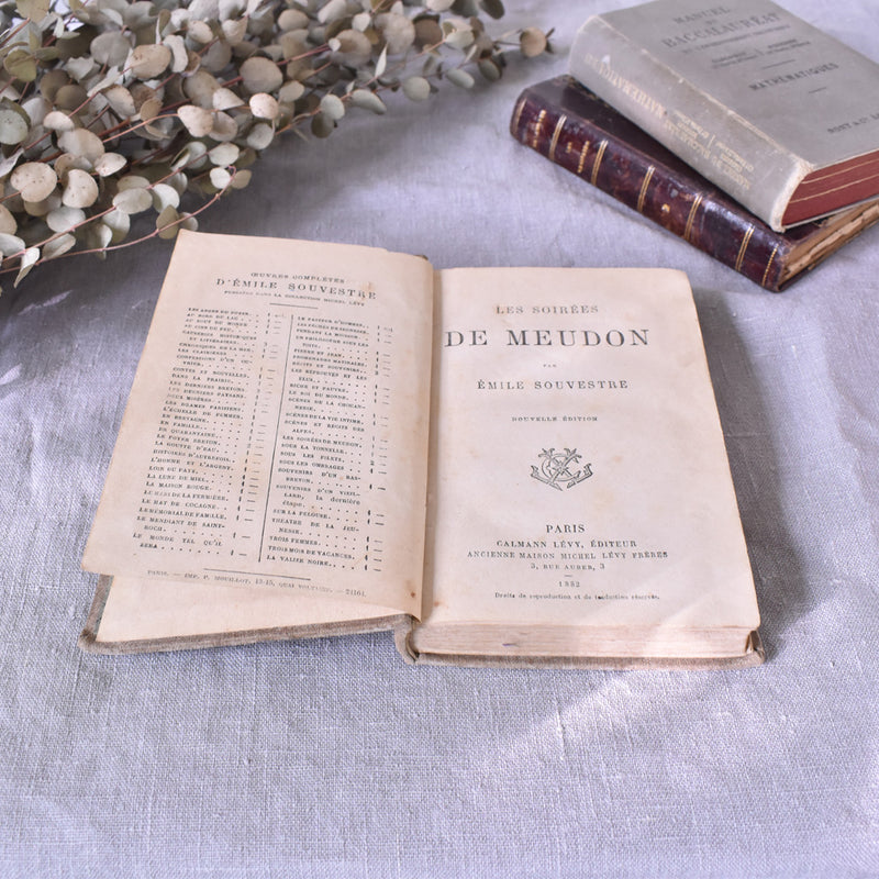 Antique book: "Les soirées de Meudon"