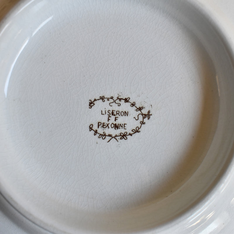 Antique Pedestal Plate FF Peksonnu Liseron