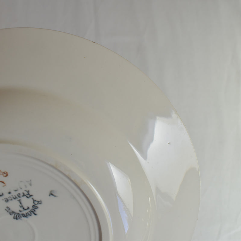 Antique Deep Plate, Badonviller Aurore A