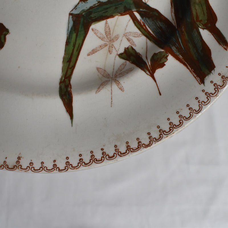Antique Plate Longwy Iris