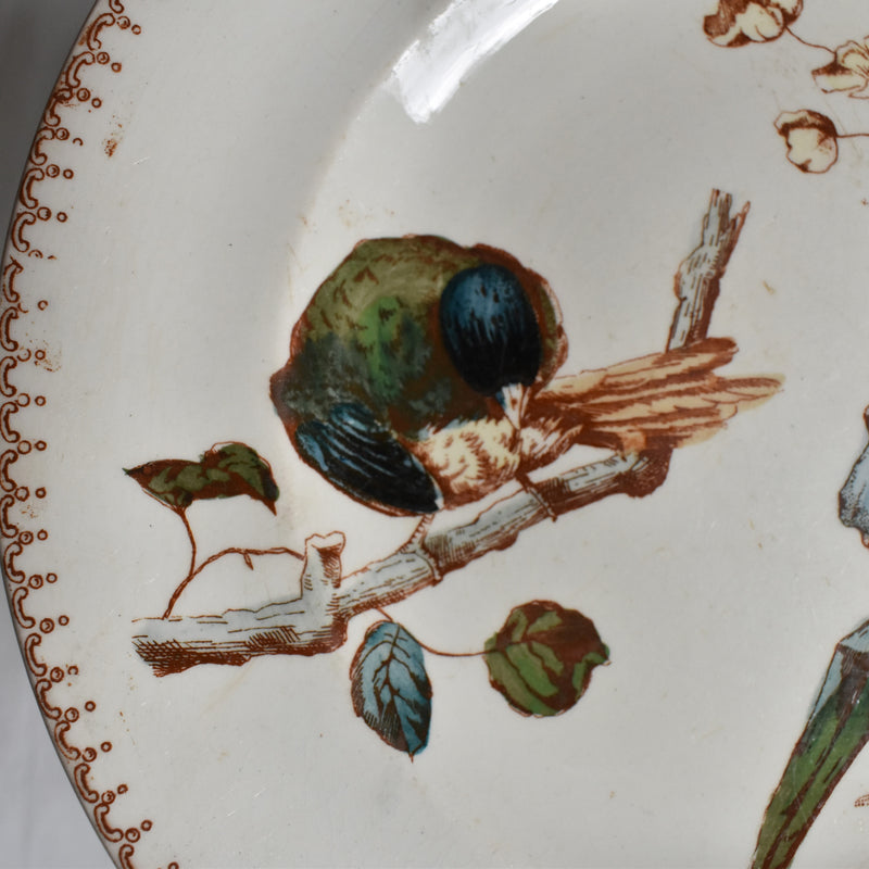 Antique Plate Longwy Iris